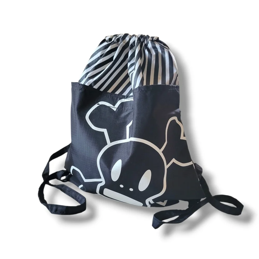 Paul Frank | Cute VTG Black/White Skull Drawstring Backpack Sling Bag